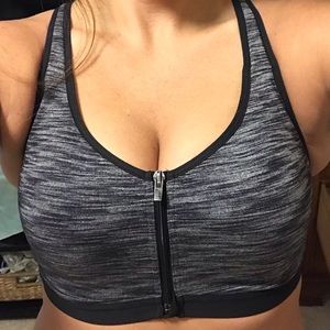 Victoria’s Secret Gray Zip-Up Sports Bra